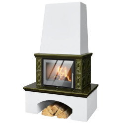 Kachlová kamna ABX Lombardie exklusive, Zelená